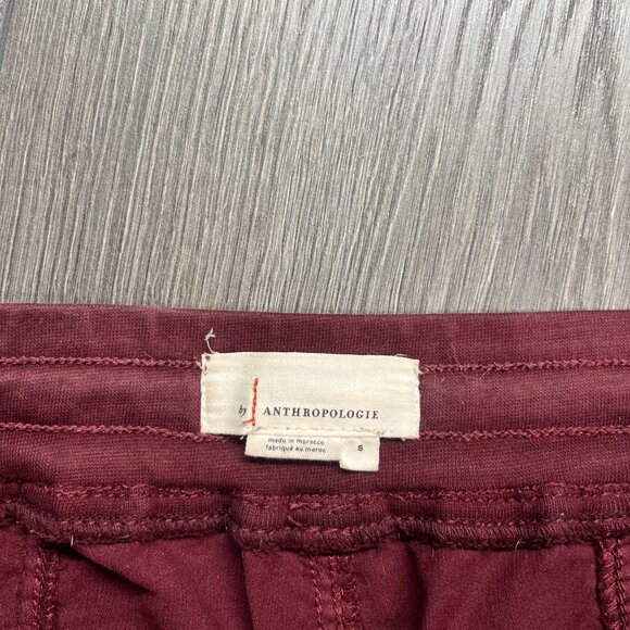 Anthropology Corduroy Joggers Burgundy Red Small 30 x 26 - Picture 3 of 10